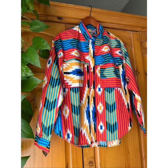 Vintage Cricket by the Creek Southwest Aztec Shirt – 100% Cotton – L – NWT - Picture 3 of 9